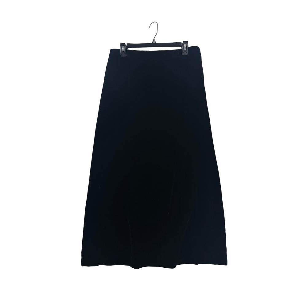 Finity Naturals Black Velvet‎ Maxi Skirt Womens L Long Elegant Evening